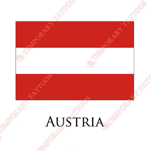 Austria flag Customize Temporary Tattoos Stickers NO.1820